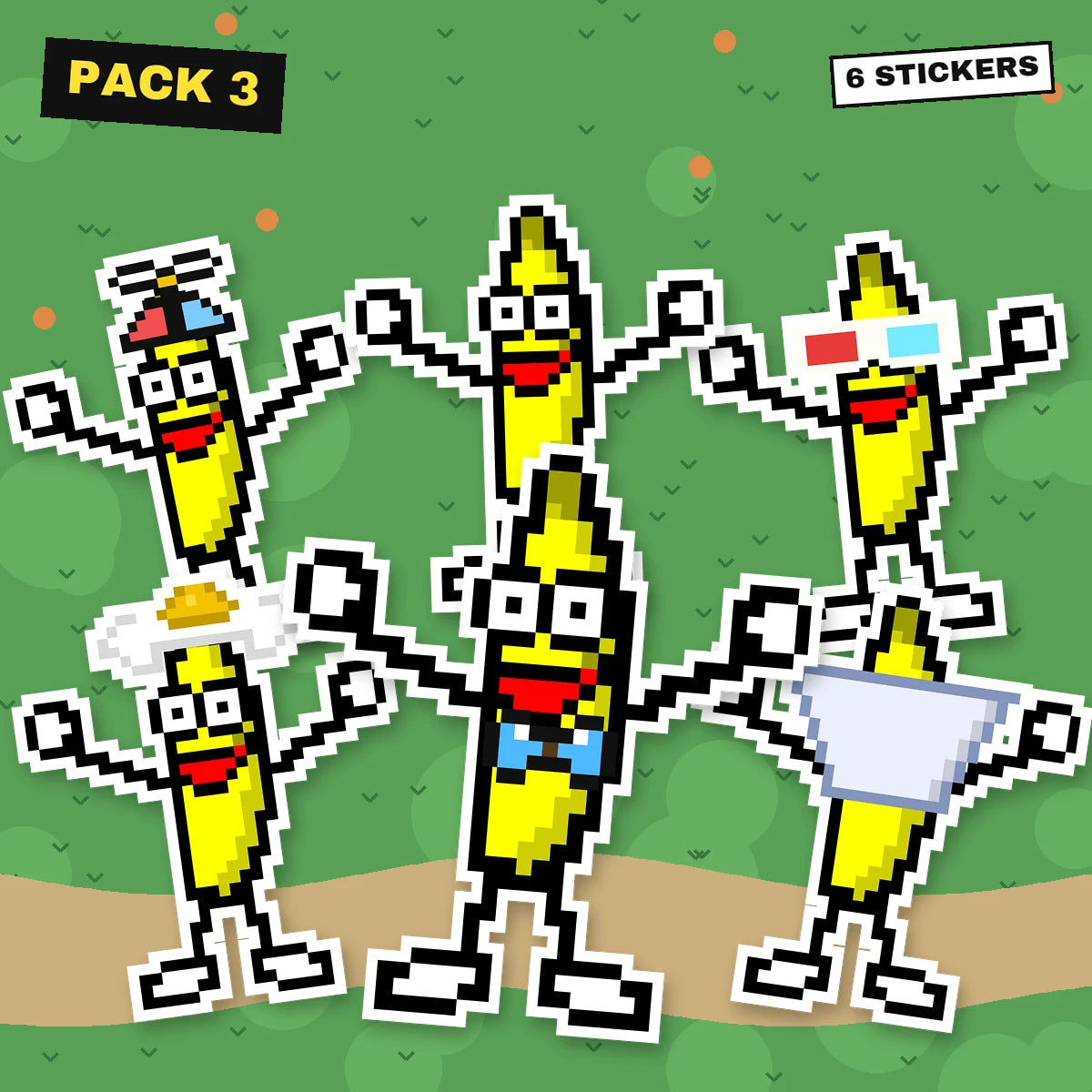 DANCING BANANA OFFICIAL™ Sticker Pack 3 · Meadow