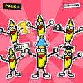 DANCING BANANA OFFICIAL™ Sticker Pack 4 · Party