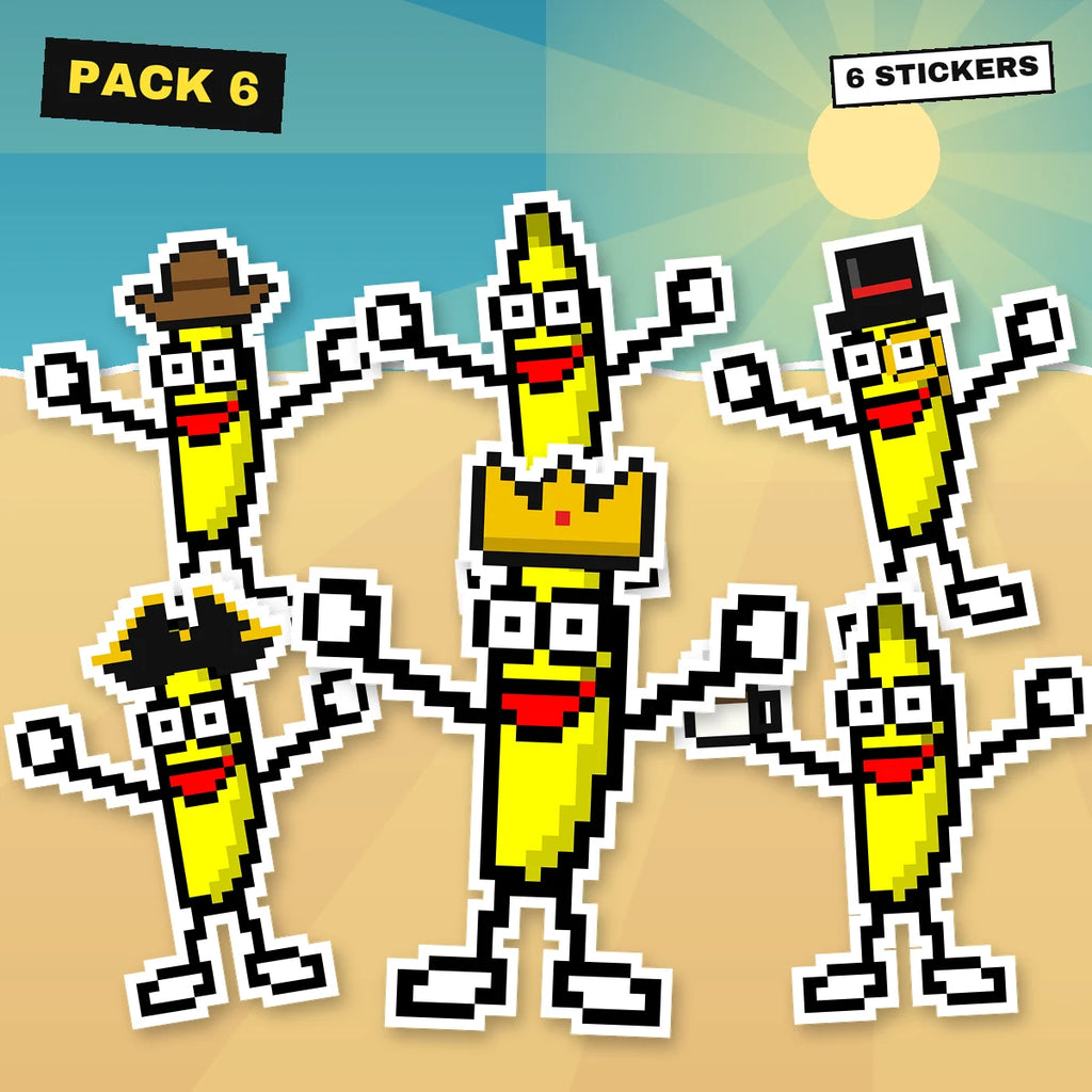 DANCING BANANA OFFICIAL™ Sticker Pack 6 · Beach Day