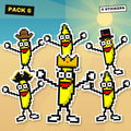 DANCING BANANA OFFICIAL™ Sticker Pack 6 · Beach Day