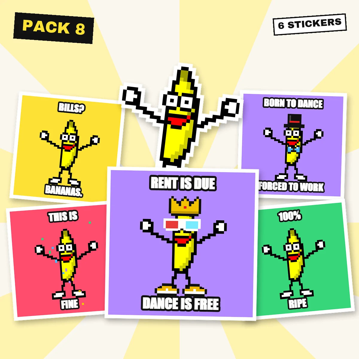 DANCING BANANA OFFICIAL™ Sticker Pack 8 · Moods